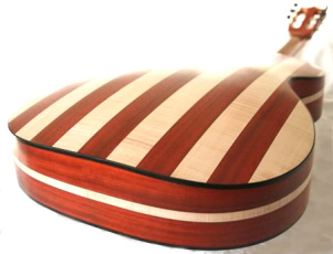 Realwood Paduk Flamed Maple Vaultback